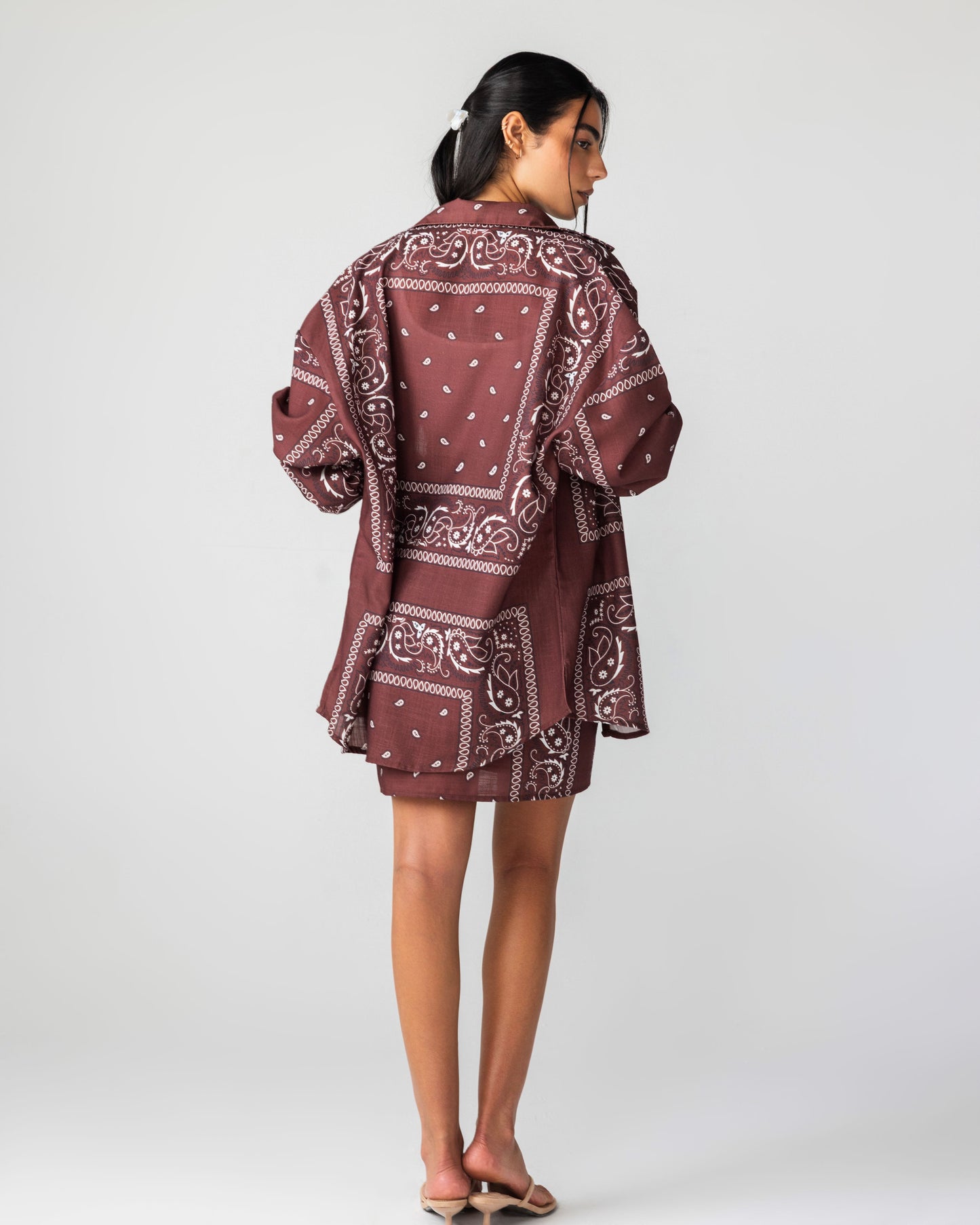 The OG Bandana print Sarong set - (Brown)