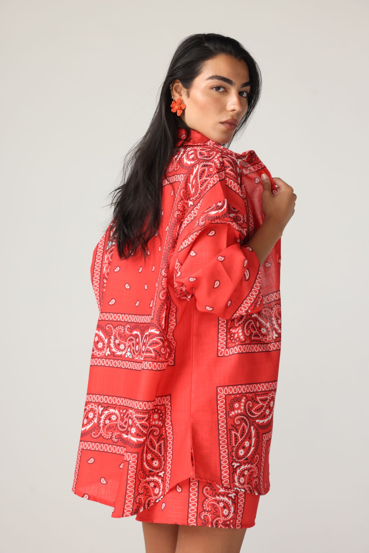 The OG Bandana print Sarong set - (Red)