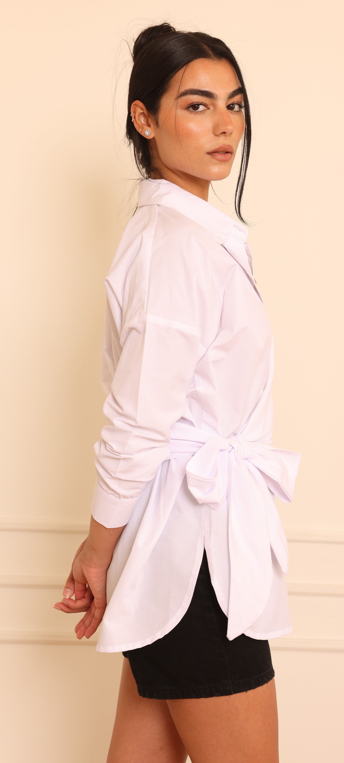 CARO - Wrap Shirt (White)