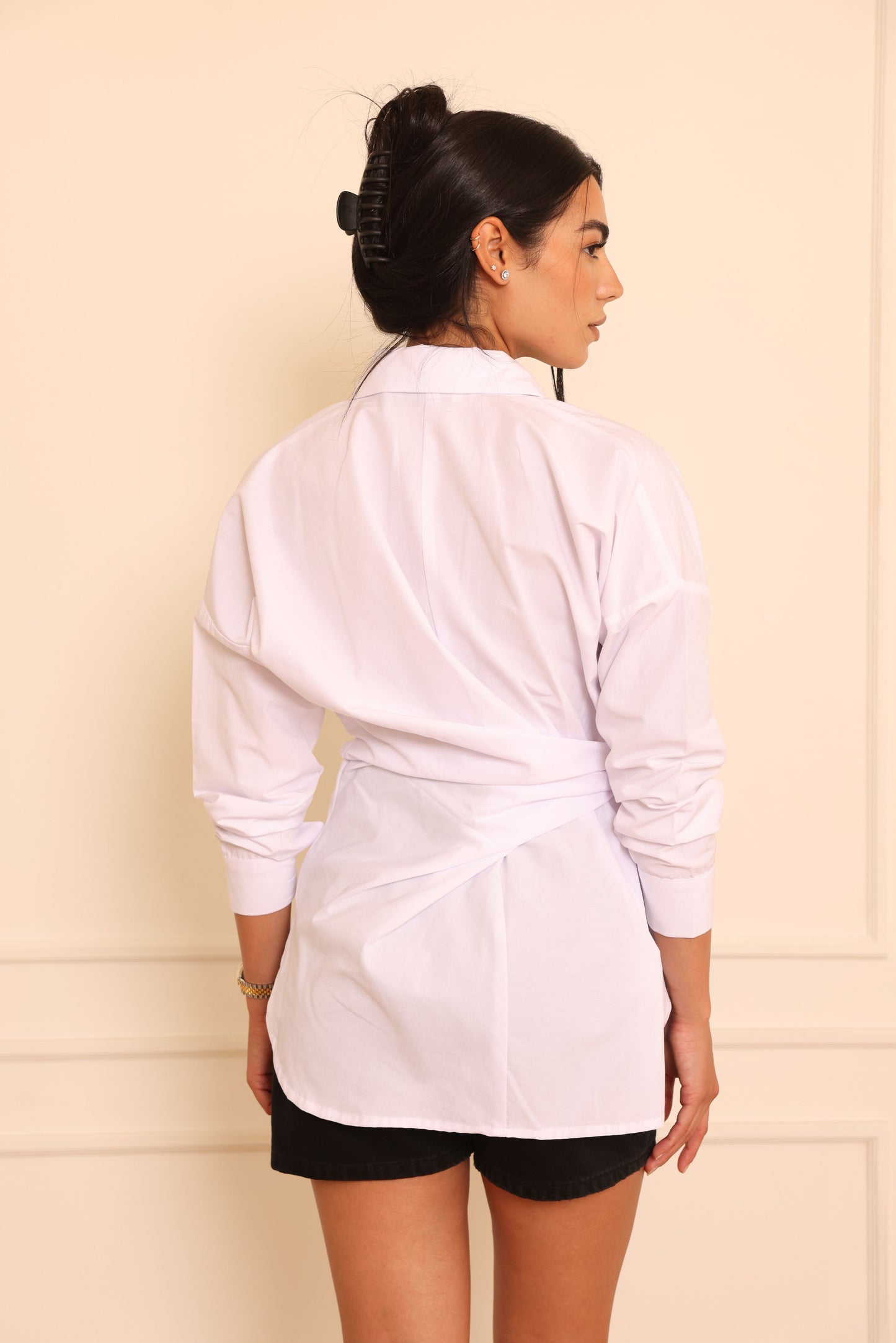 CARO - Wrap Shirt (White)