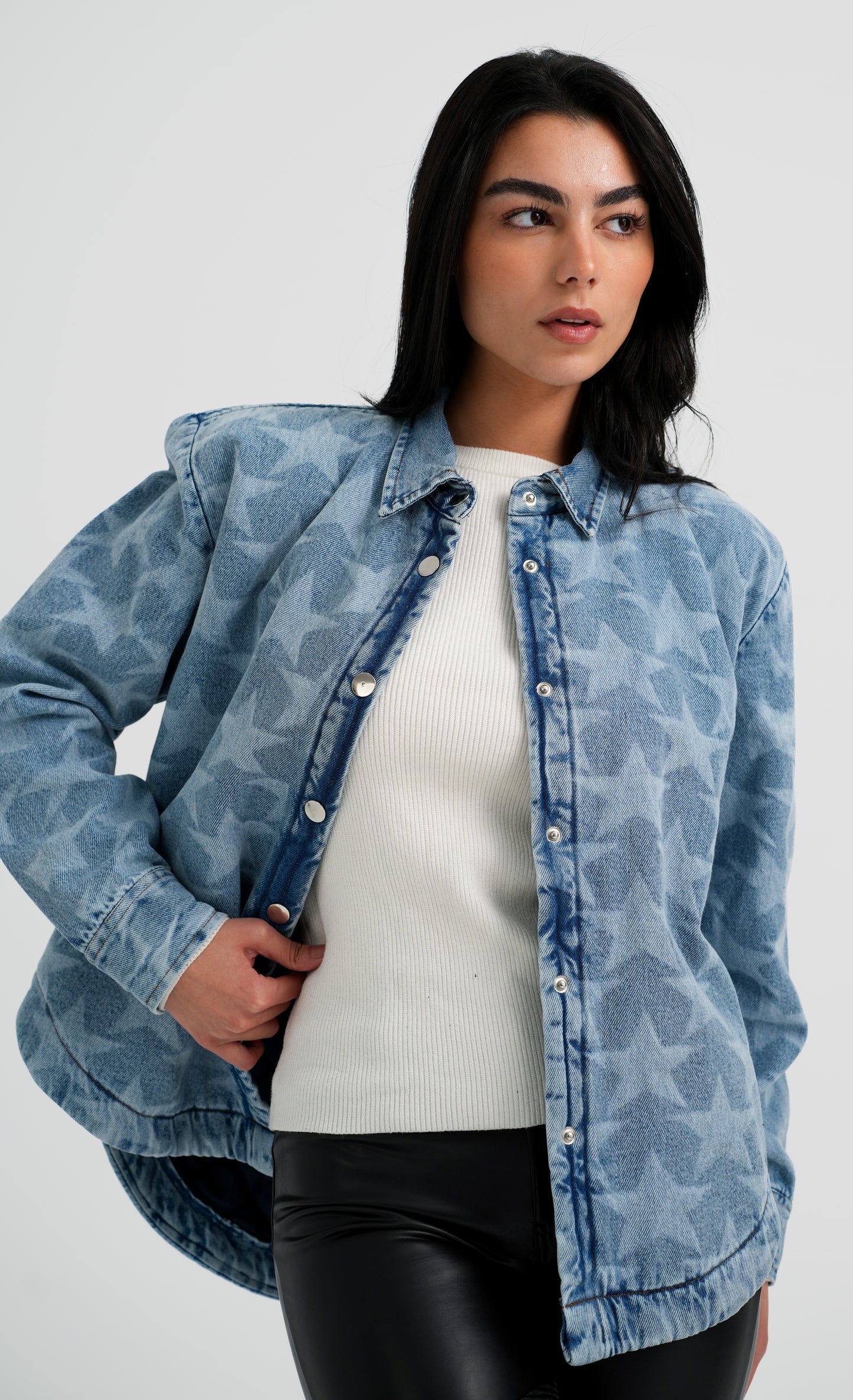 STELLA - Denim Padded Over Shirt