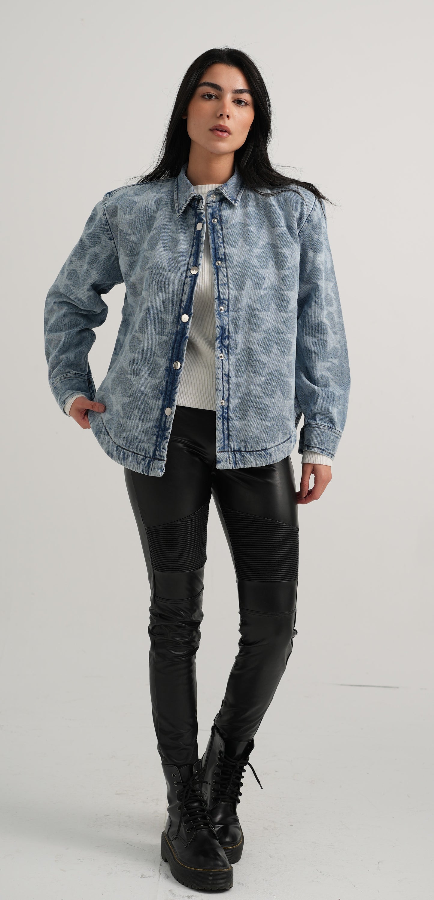 STELLA - Denim Padded Over Shirt