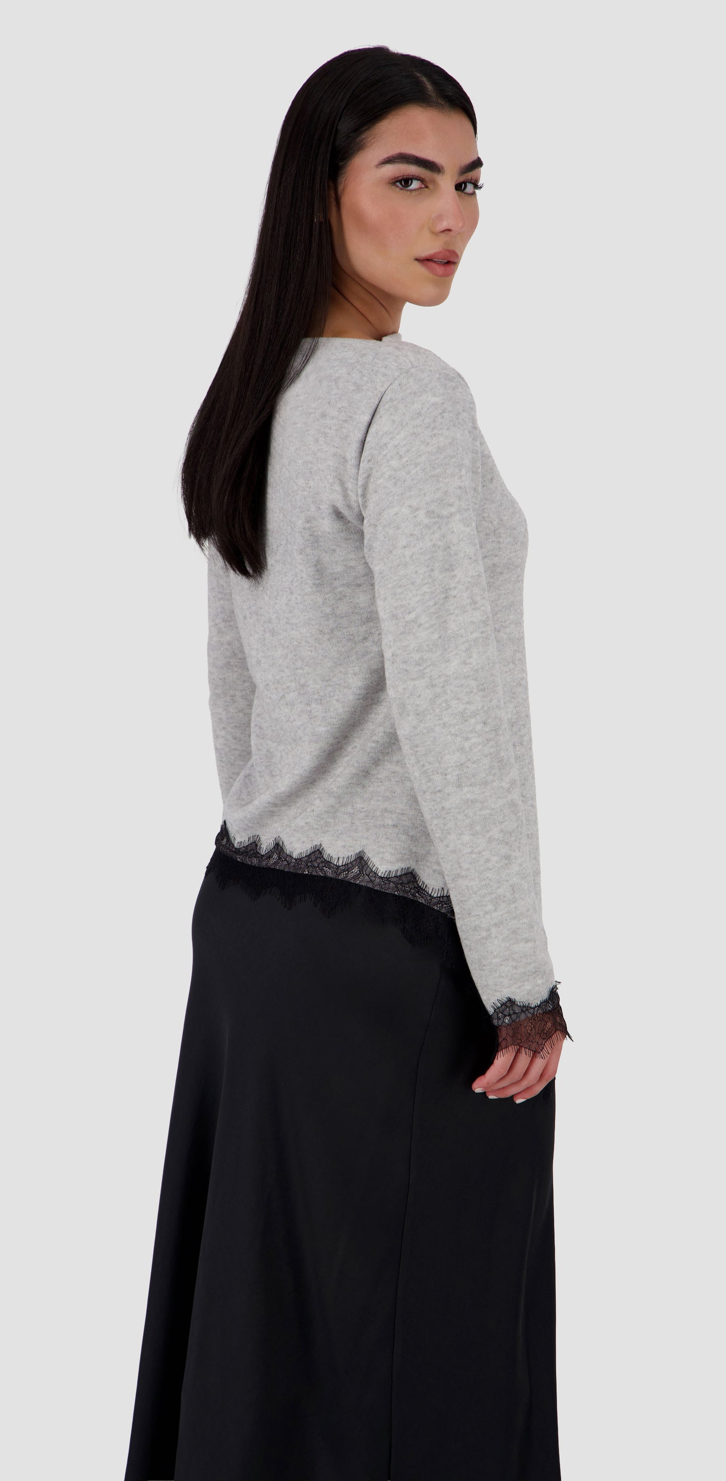 LACY - Grey Asymmetric Top