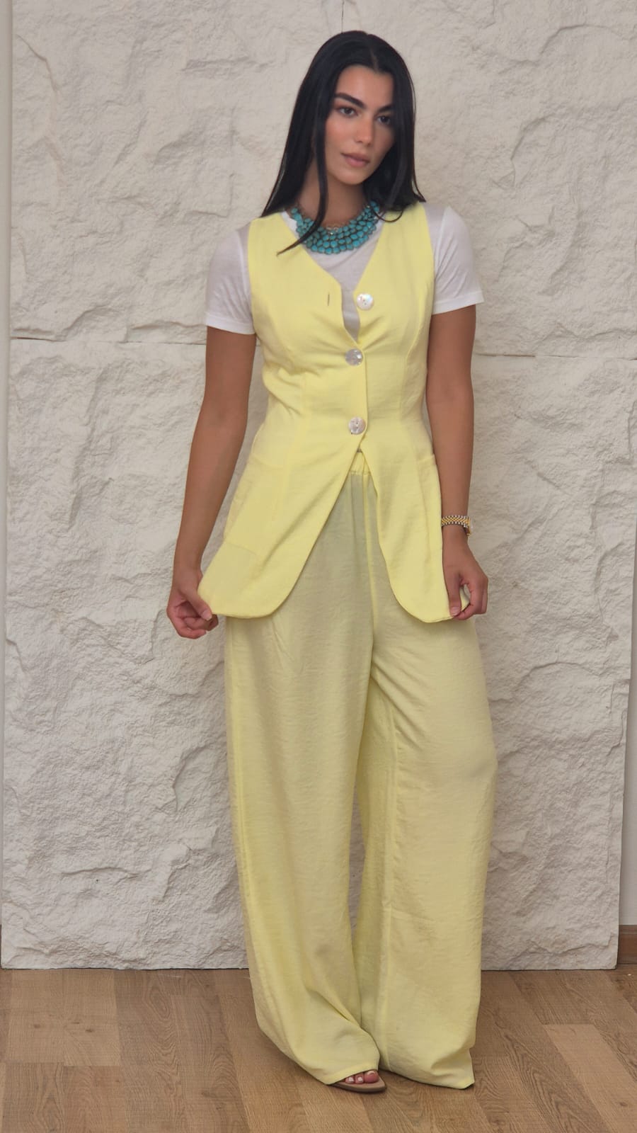 EMILY - Vest ( Pale Yellow)
