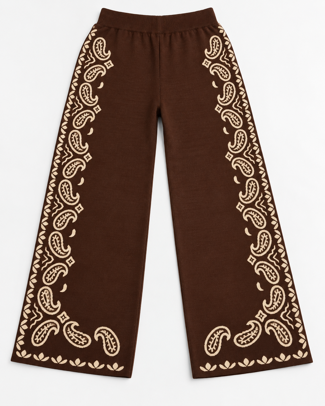 BOTEH - Knitted Jacquard Set (Brown)