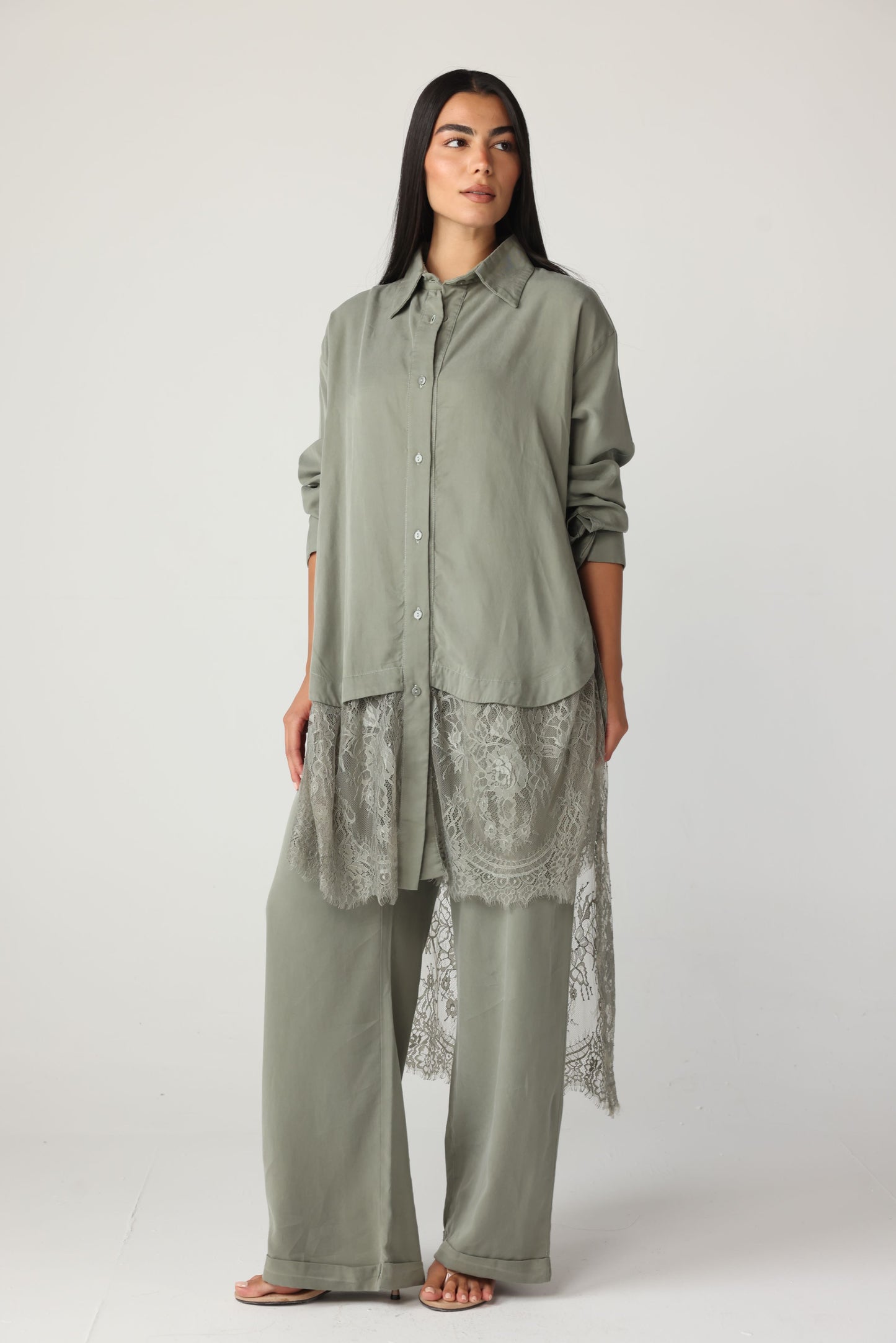 LAVINA - Pants (Sage Green)