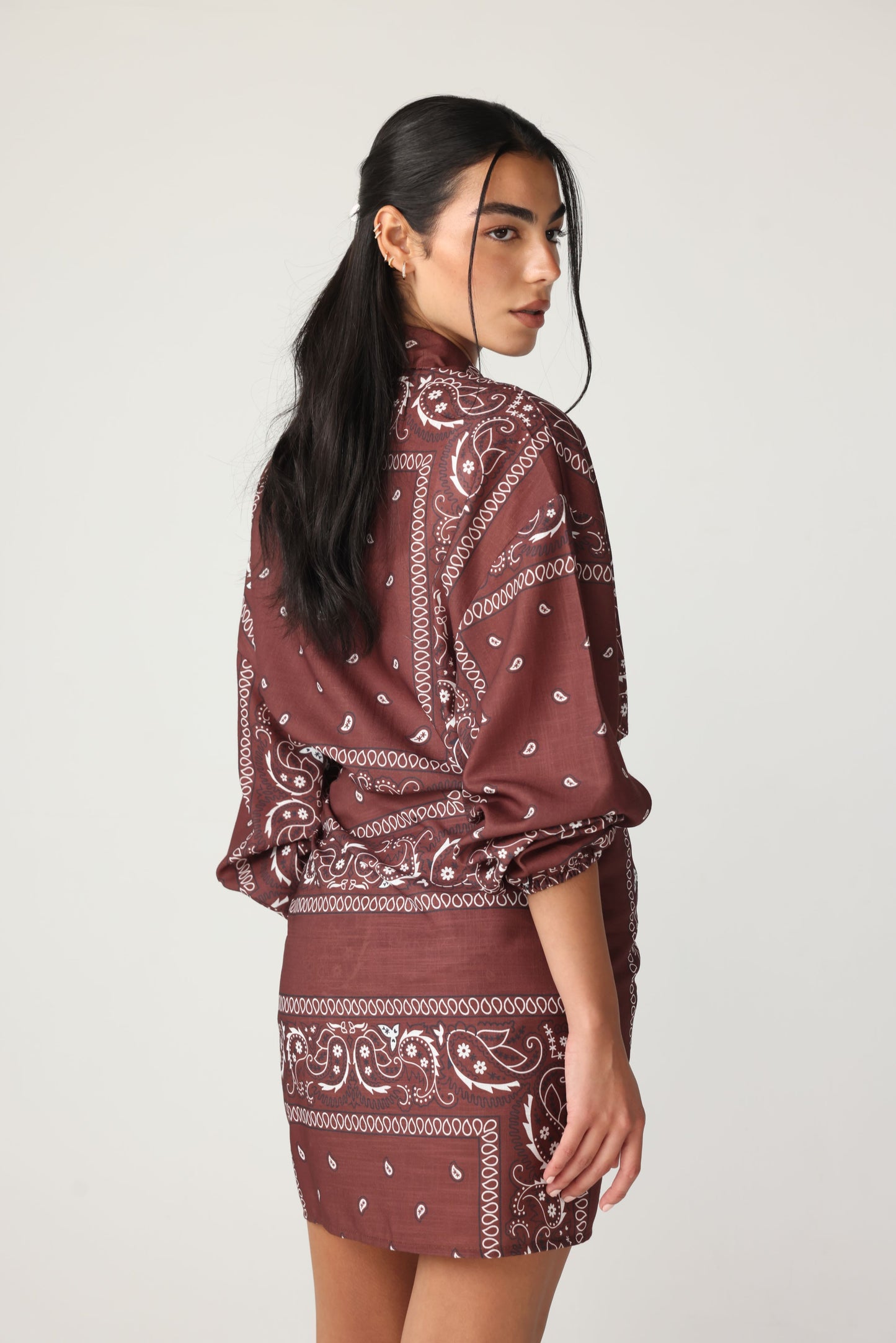 The OG Bandana print Sarong set - (Brown)