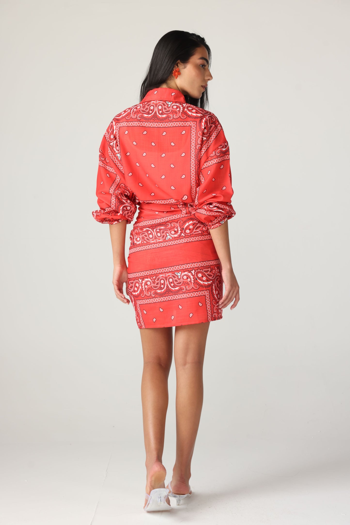 The OG Bandana print Sarong set - (Red)