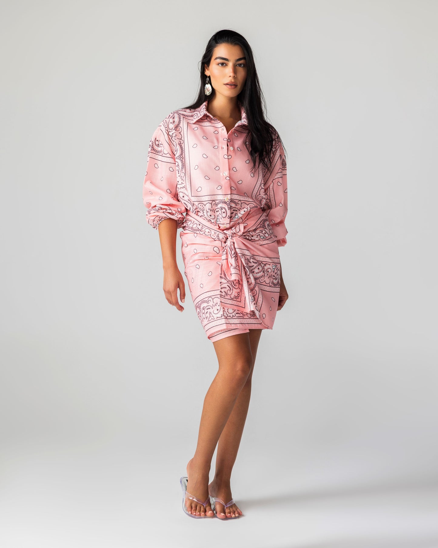 The OG Bandana print Sarong set - (Pink)