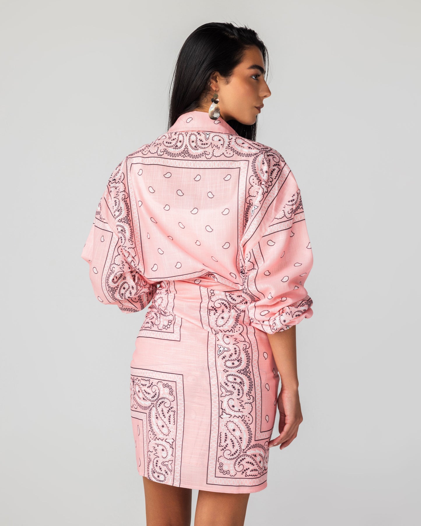 The OG Bandana print Sarong set - (Pink)