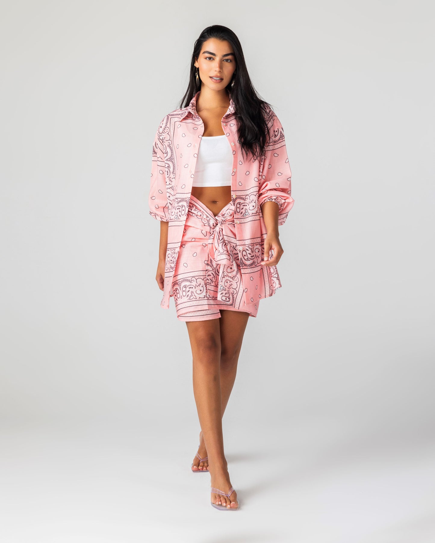 The OG Bandana print Sarong set - (Pink)