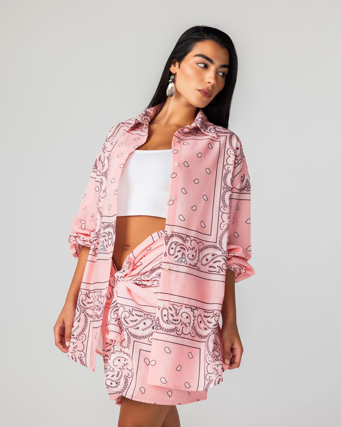 The OG Bandana print Sarong set - (Pink)