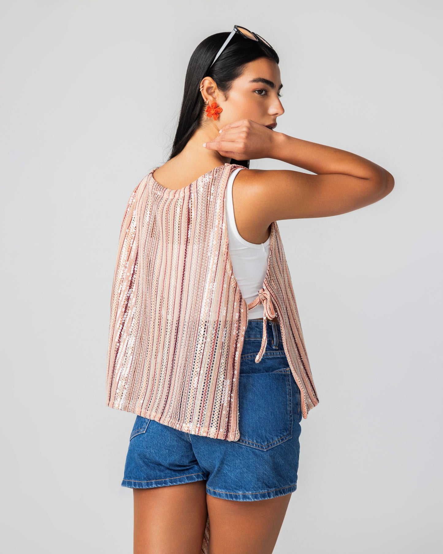 MILOS - Crochet Sequin Top