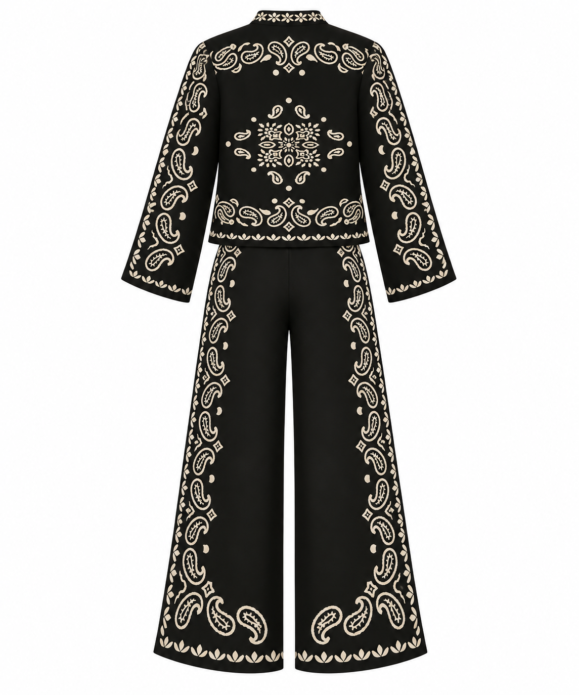 BOTEH - Knitted Jacquard Set (Black)