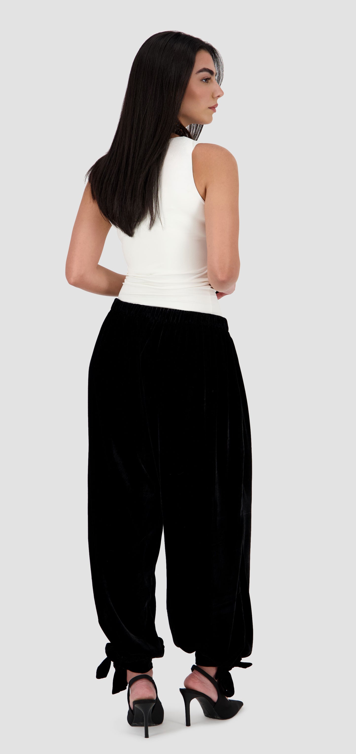 YAZI - Velvet Balloon Pants