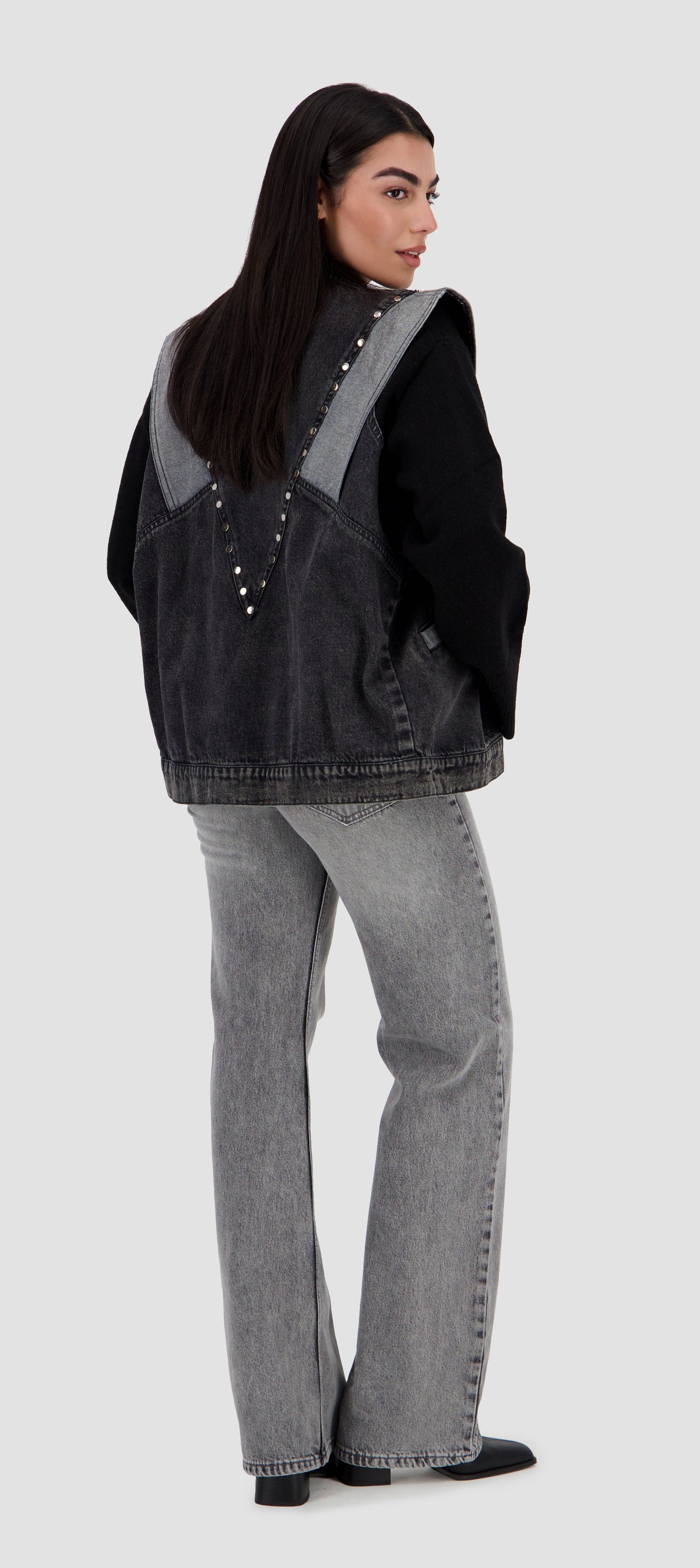 AYLA - Studded Denim Vest