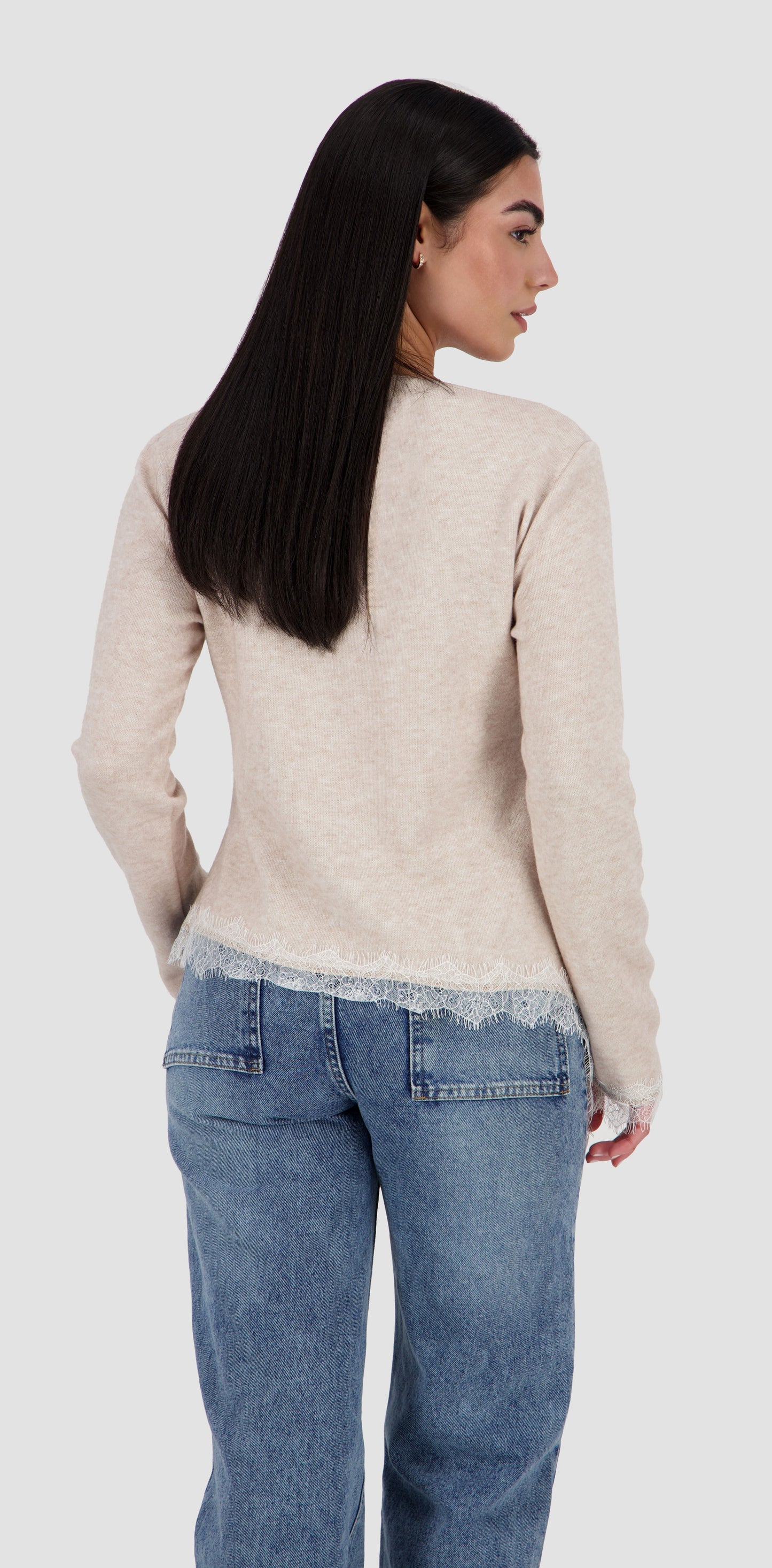 LACY - Beige Asymmetric Top