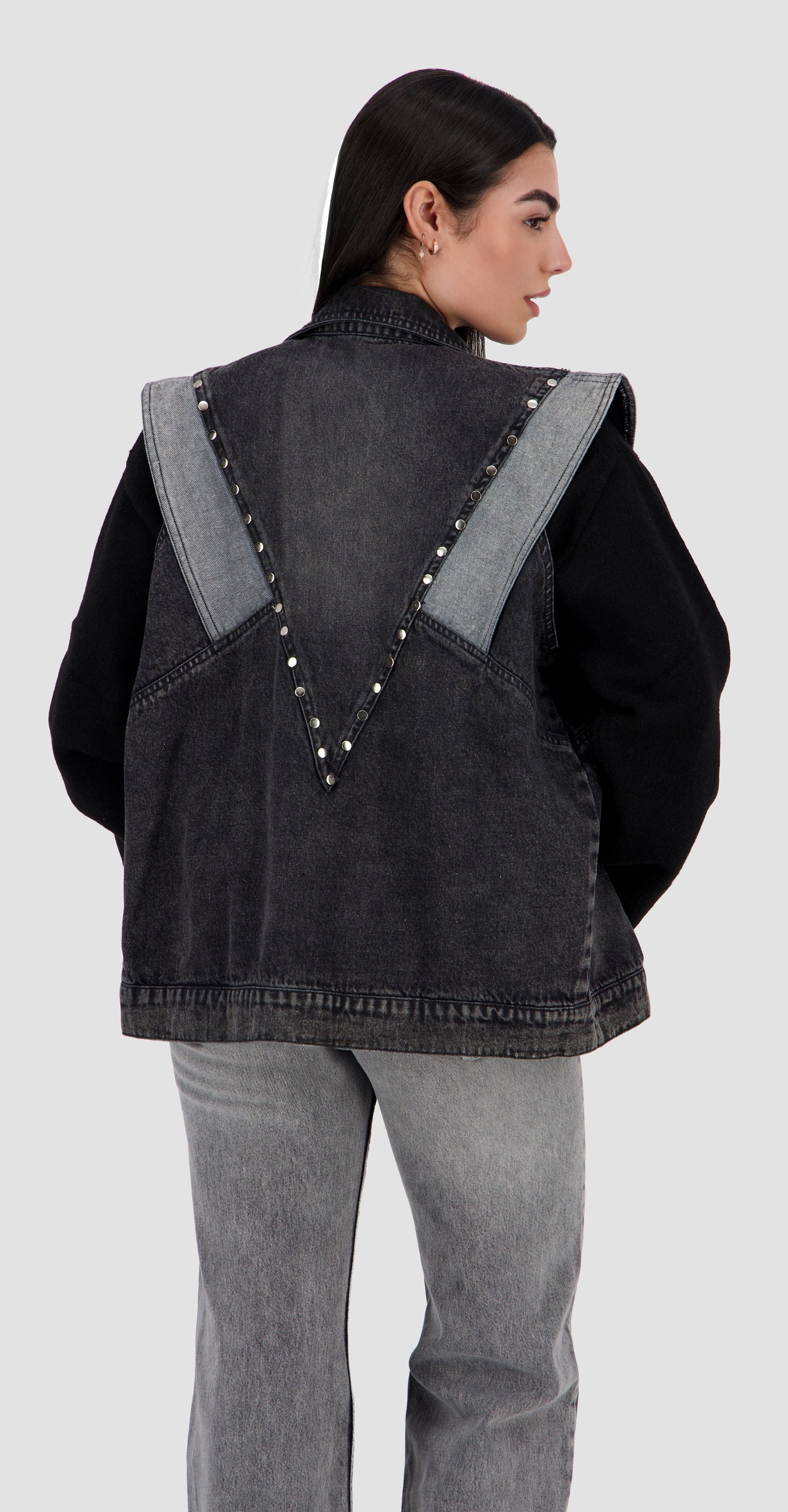 AYLA - Studded Denim Vest