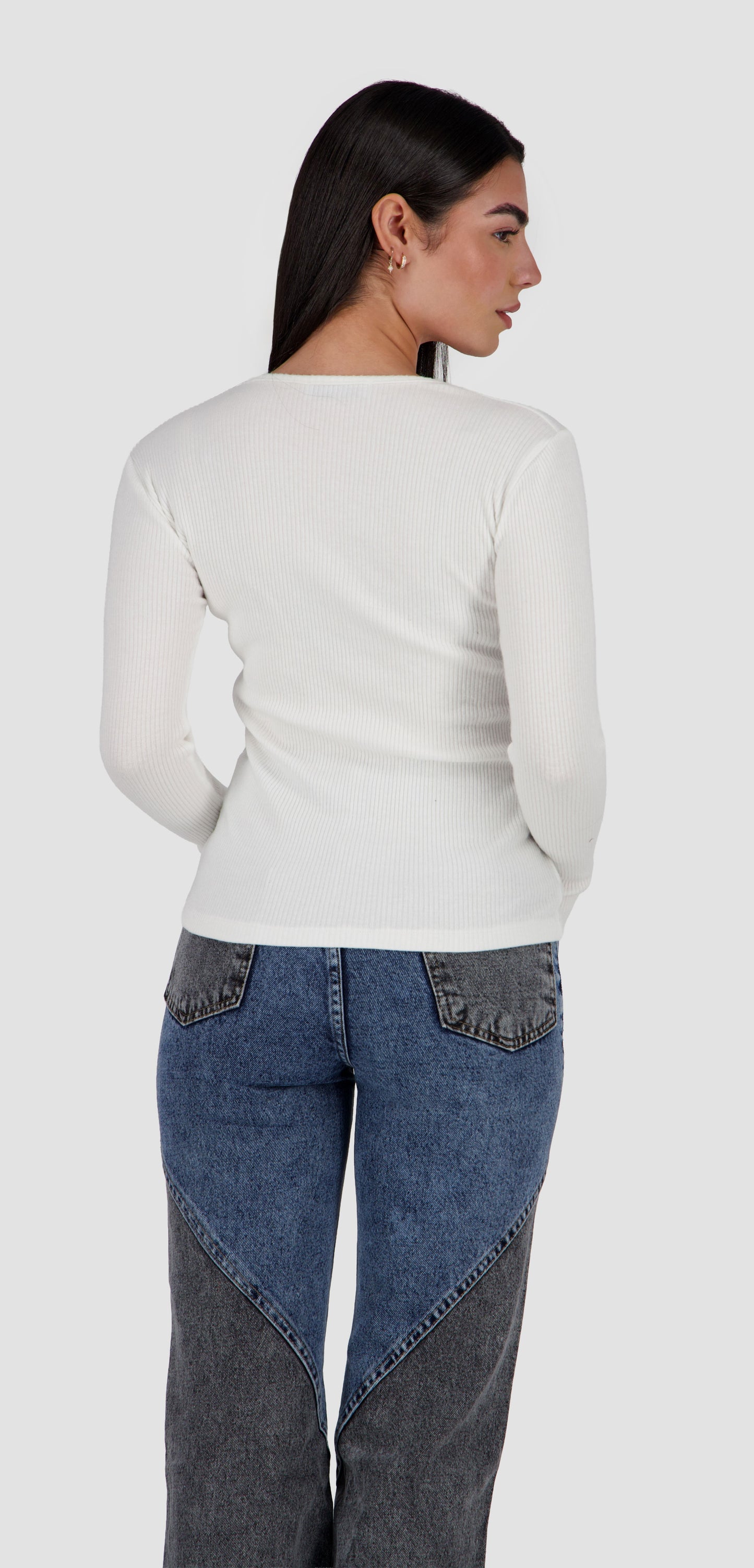 TARRA - white rib top